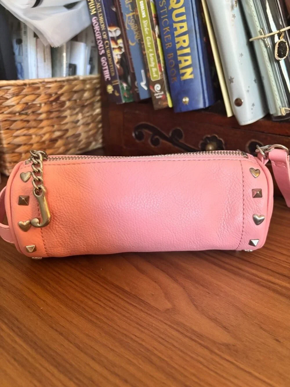Vintage Juicy Couture Barrel Bag Charm Small Purse Pink Leather Y2K